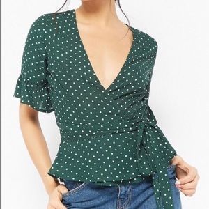 🌶 (3 For $25) Flutter Sleeve Wrap Around Blouse